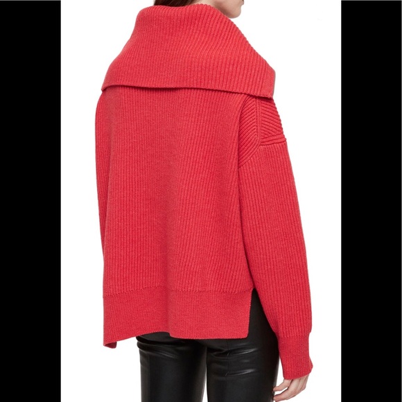 (Sold) ALLSAINTS Ami Roll Neck Sweater in Flamingo - Picture 4 of 8